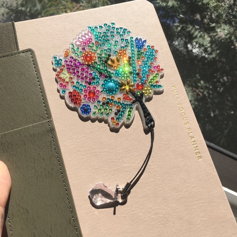 Diamond Art Spring Tree Bookmark, Colorful, Sparkly, Bling (MULTICOLOR)